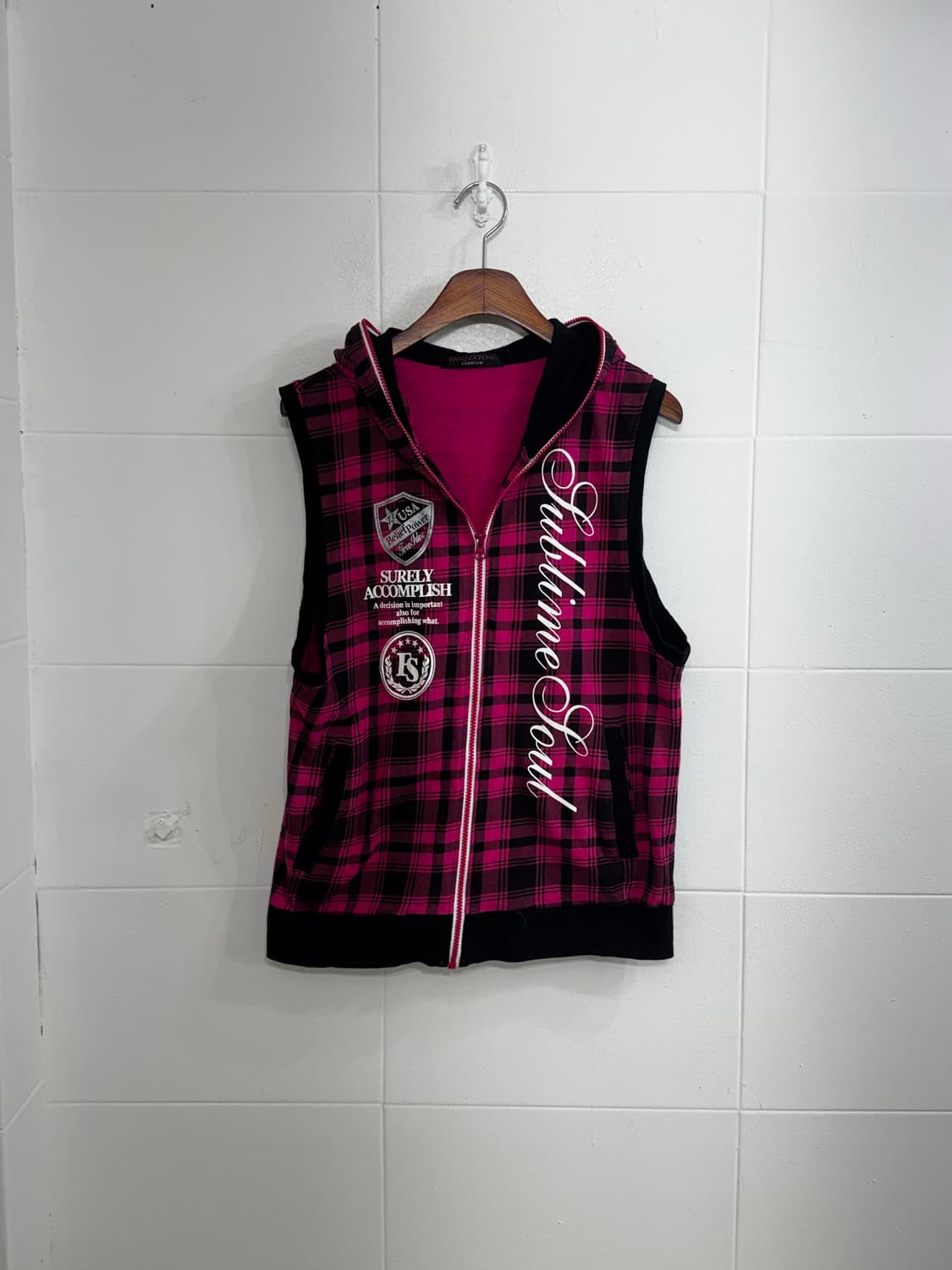 캐캐체 아무사복깔 핑크체크 키치 코디세트  상품이미지4