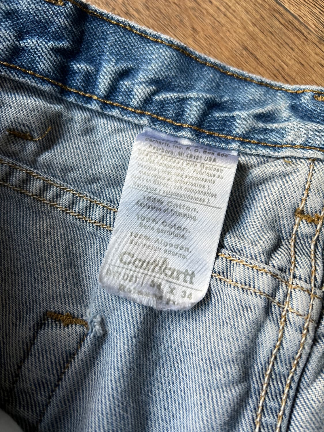 [36]칼하트 USA 빈티지 워싱 워크 데님 팬츠 상품이미지4