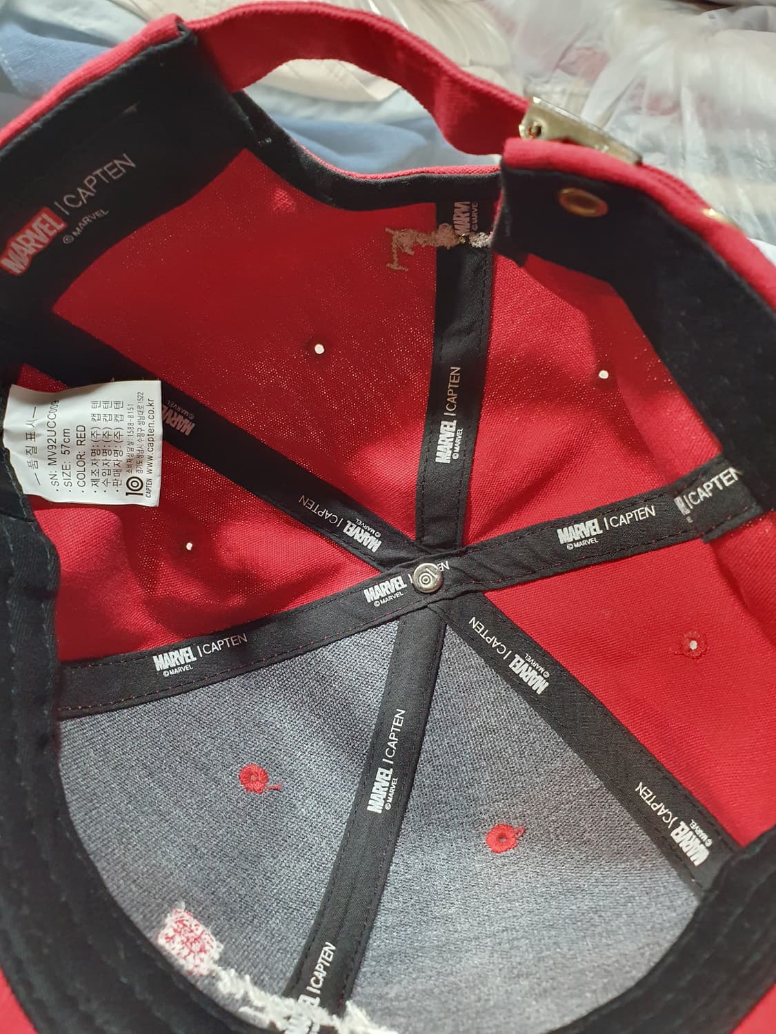 마블 어벤져스 빨간색 볼캡 모자 상품이미지8