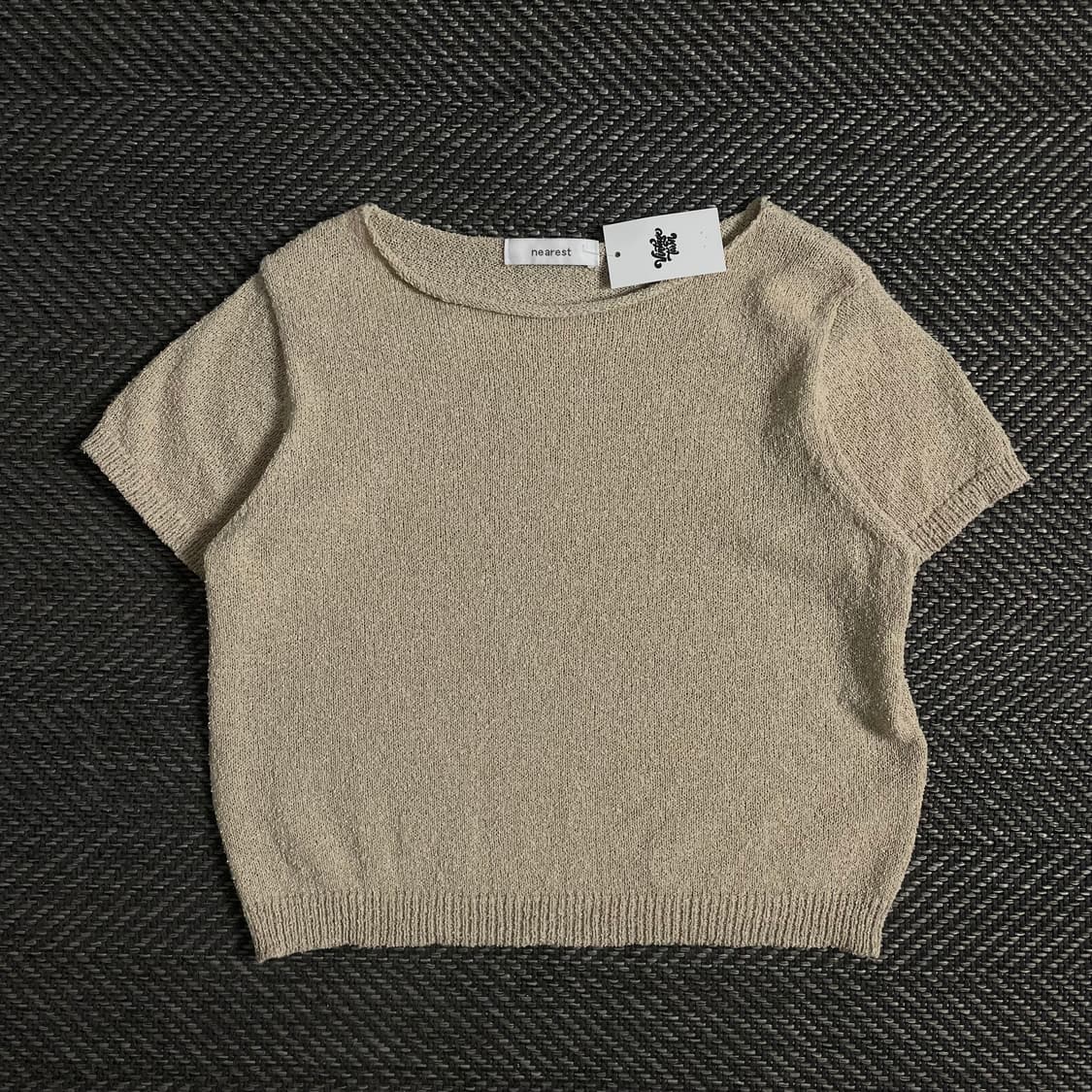 빈티지 우먼스 부클레 크롭 니트o 3423 상품이미지1