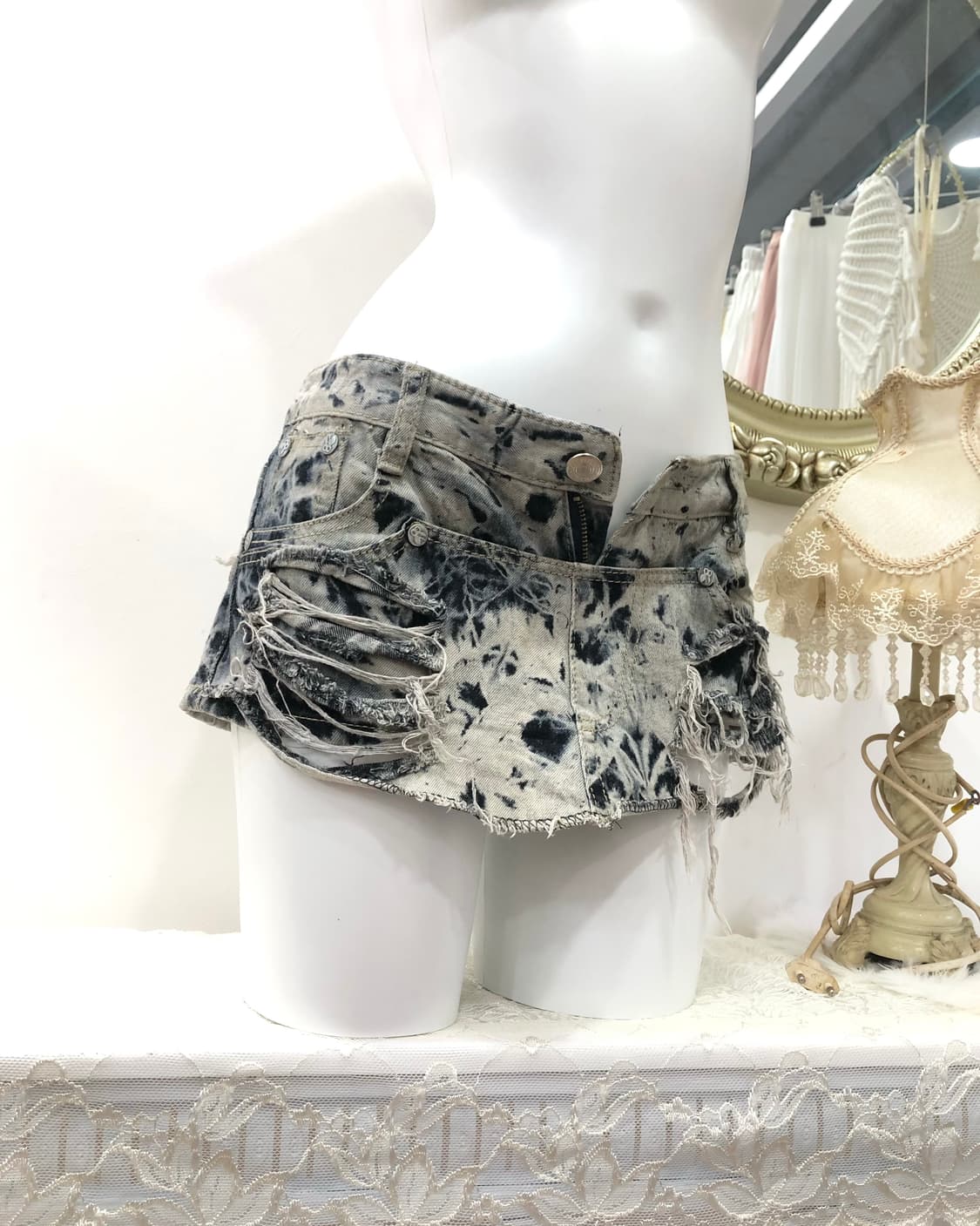 heavy destroyed washed shorts 상품이미지2