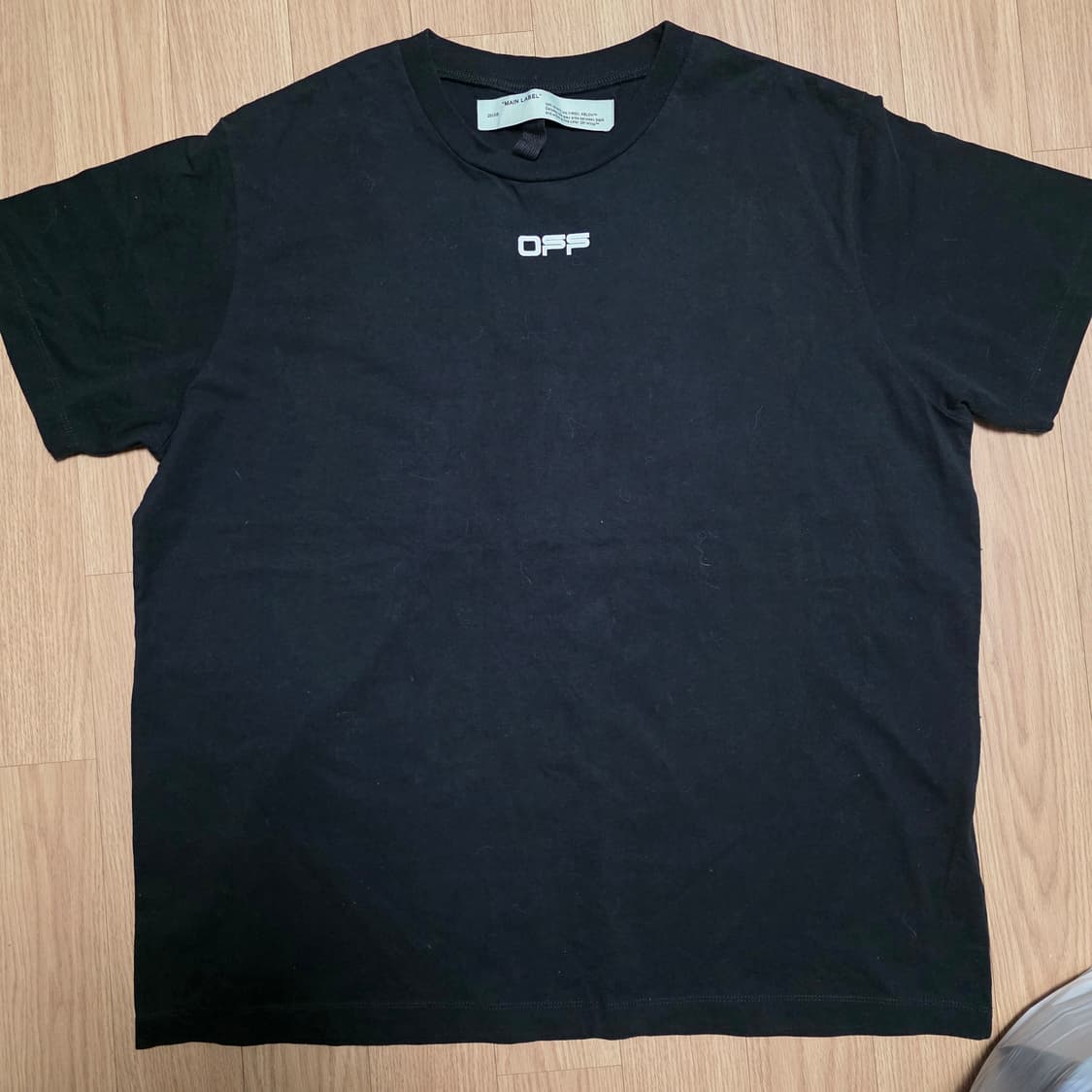 L) 오프화이트 에어포트 테이프 라운드 반팔 / OMAA038S20185 상품이미지2