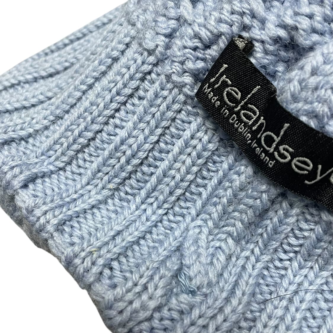 아일랜드아이 울 케이블 니트 비니 라이트 블루 상품이미지4