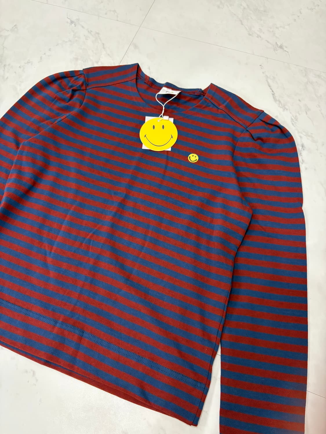 vocavacaXsmiley stripe puff t-shirt 상품이미지2