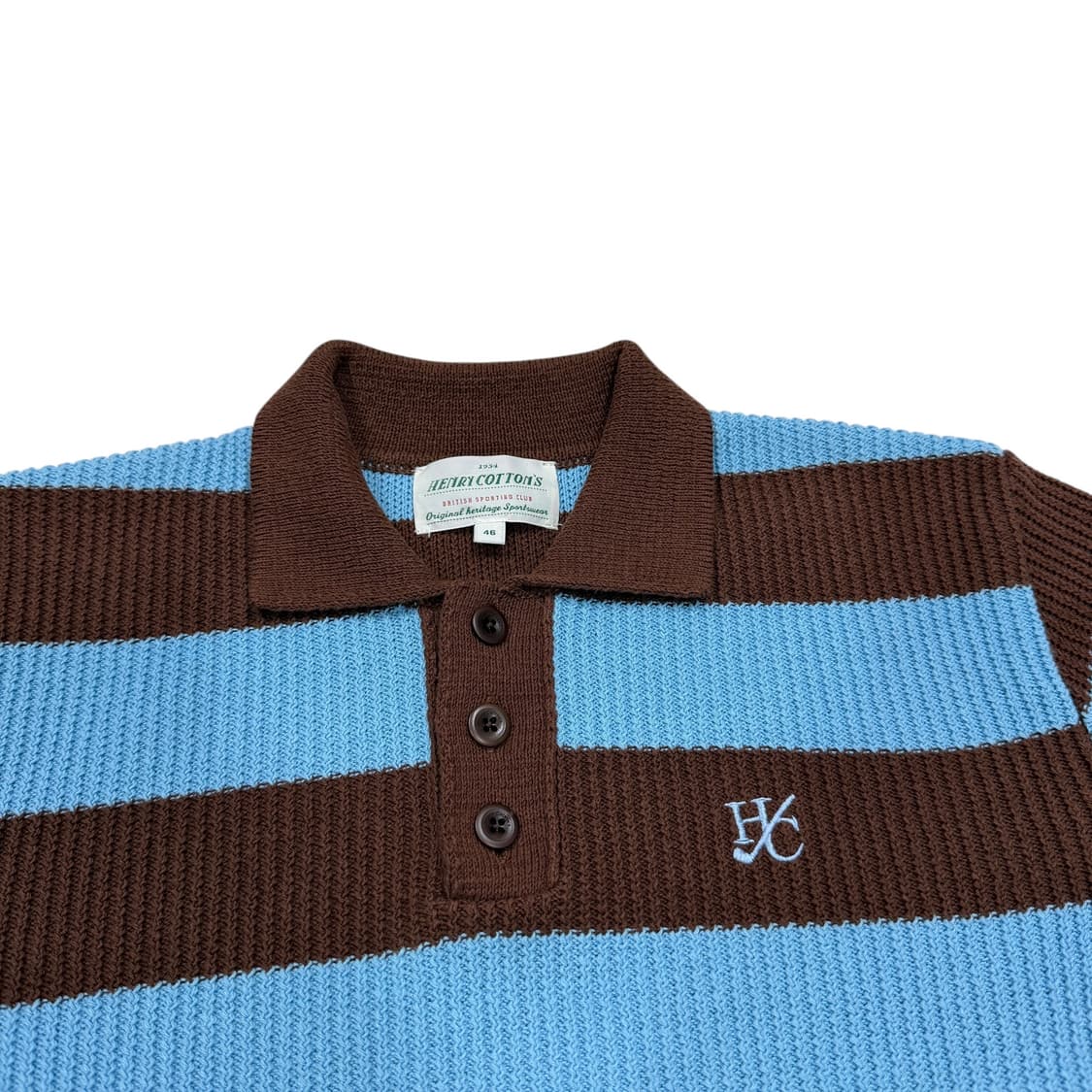 헨리코튼 스트라이프 폴로 PK 니트 반팔 95 상품이미지2