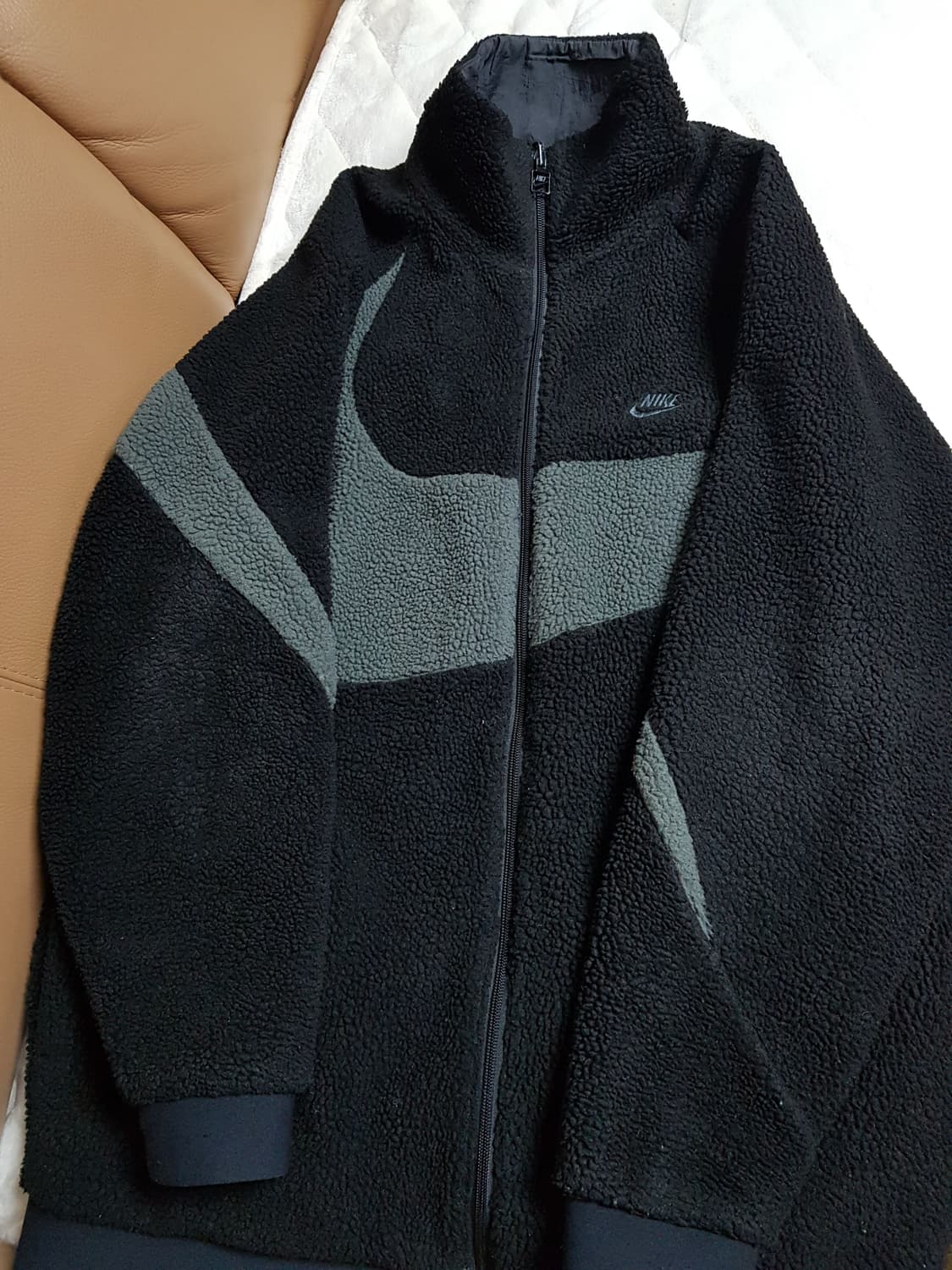 나이키 빅스우시 후리스 리버서블 자켓 블랙 상품이미지1