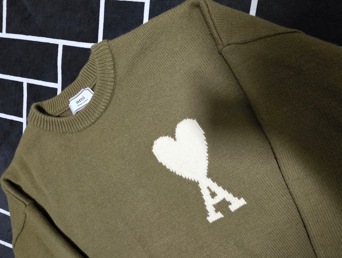 아미 인타르시아 빅로고 니트 상품이미지2