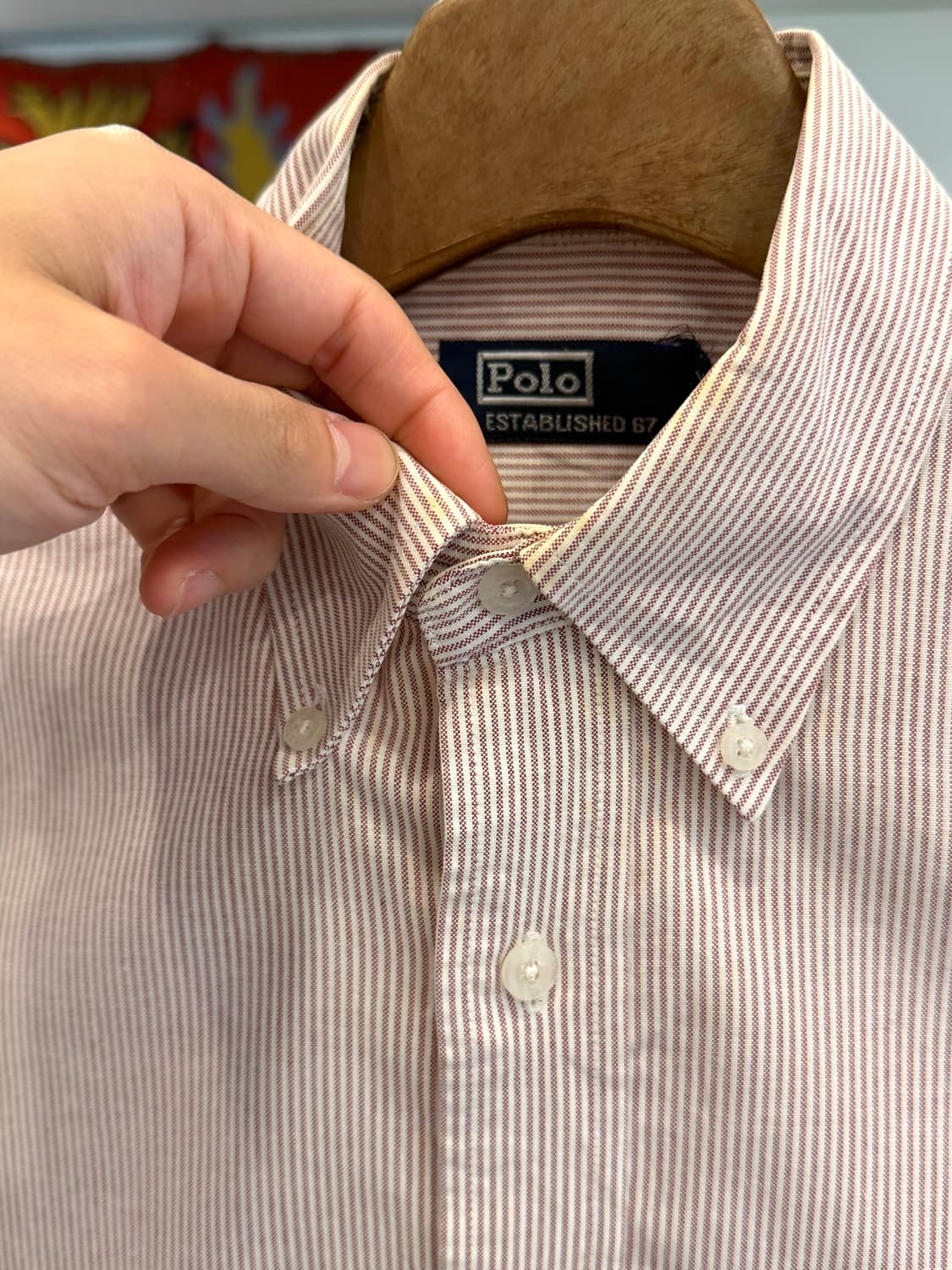 00s Polo RL 폴로 랄프로렌 옥스퍼드 스트라이프 셔츠 상품이미지3