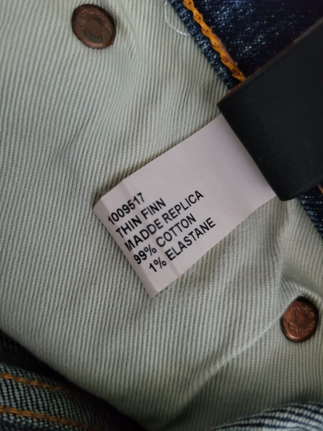 누디진 nudiejean 씬핀 매드 레플리카 데미지리페어 스판슬림진 32 상품이미지6