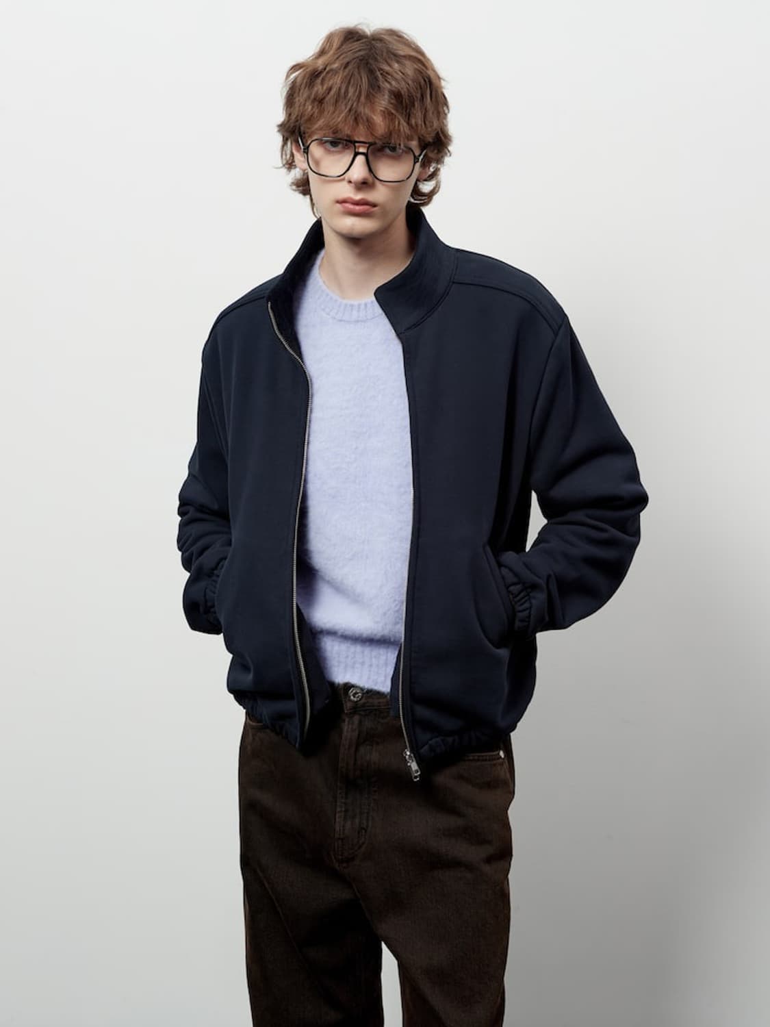 STU 프렌치 테리 자켓 네이비 L 상품이미지1