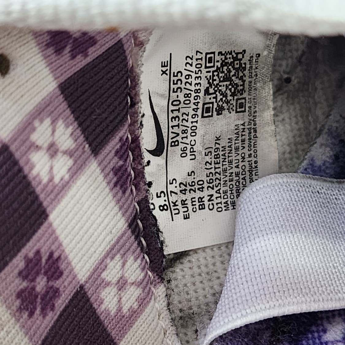 [265] NIKE 나이키 x 컨셉트  SB 덩크 로우 퍼플랍스터 22년 상품이미지7