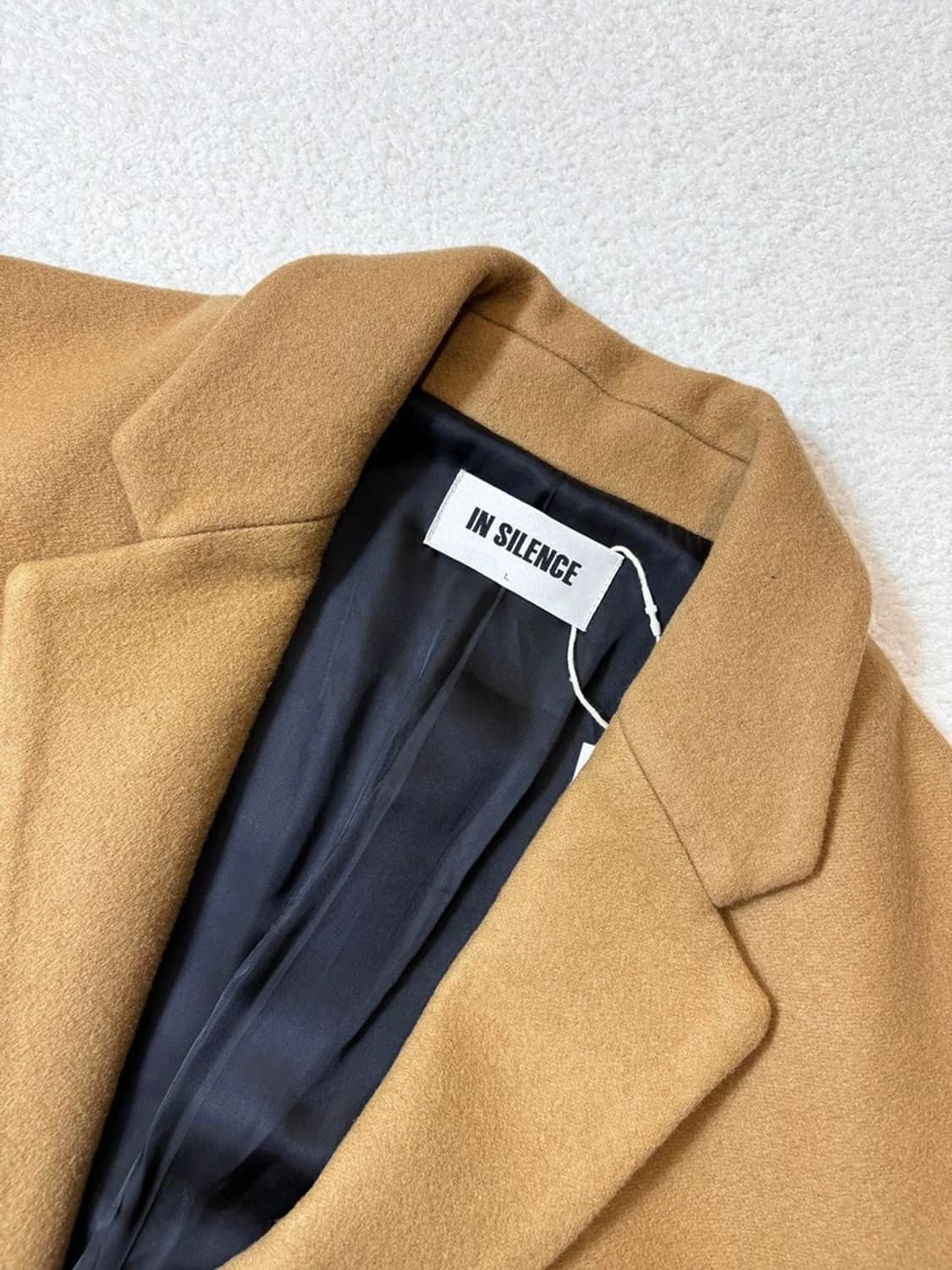 인사일런스 캐시미어블렌드 카멜 롱 코트 PN6294 상품이미지3