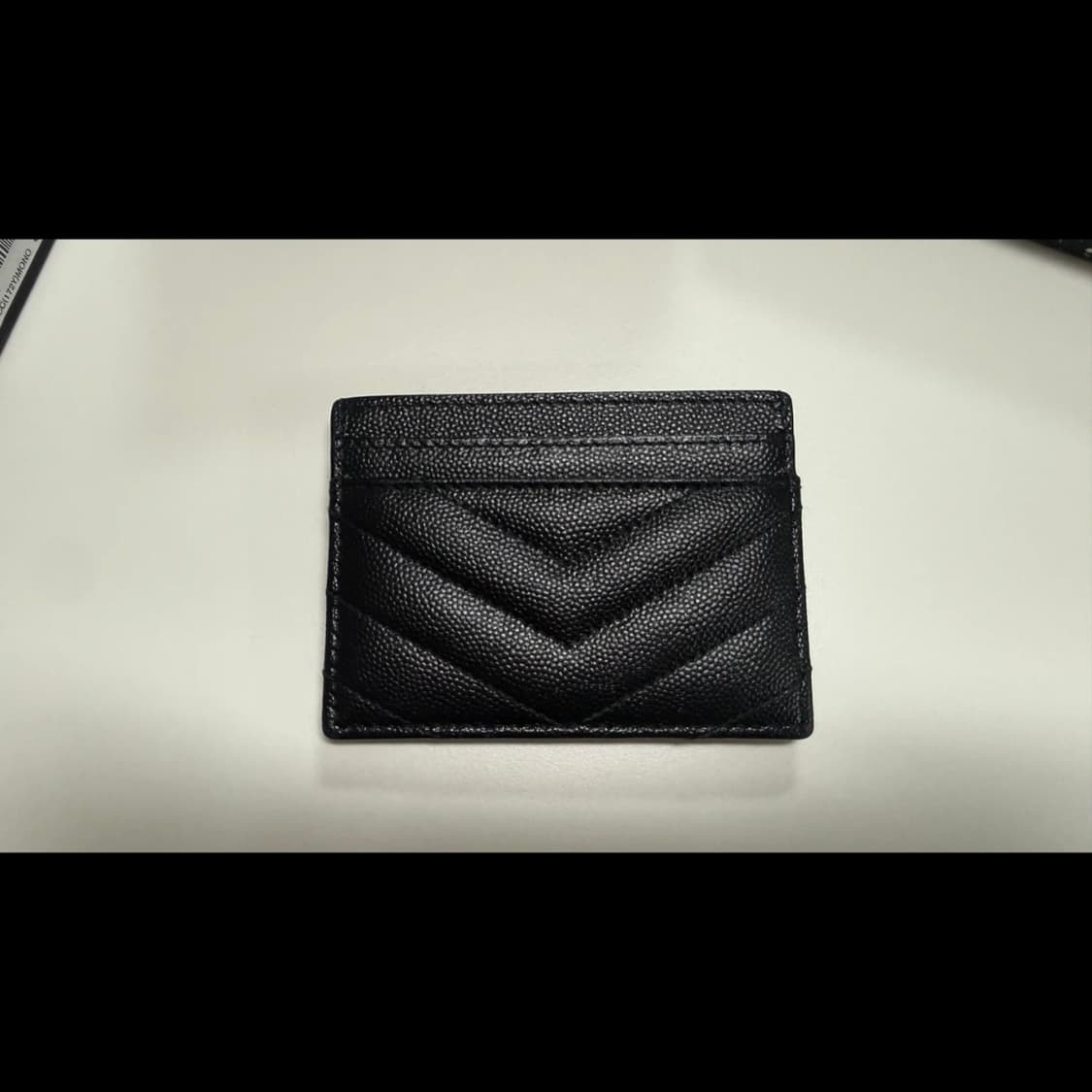 생로랑 모노그램 은장 블랙 카드지갑 풀박스 상태A 상품이미지3
