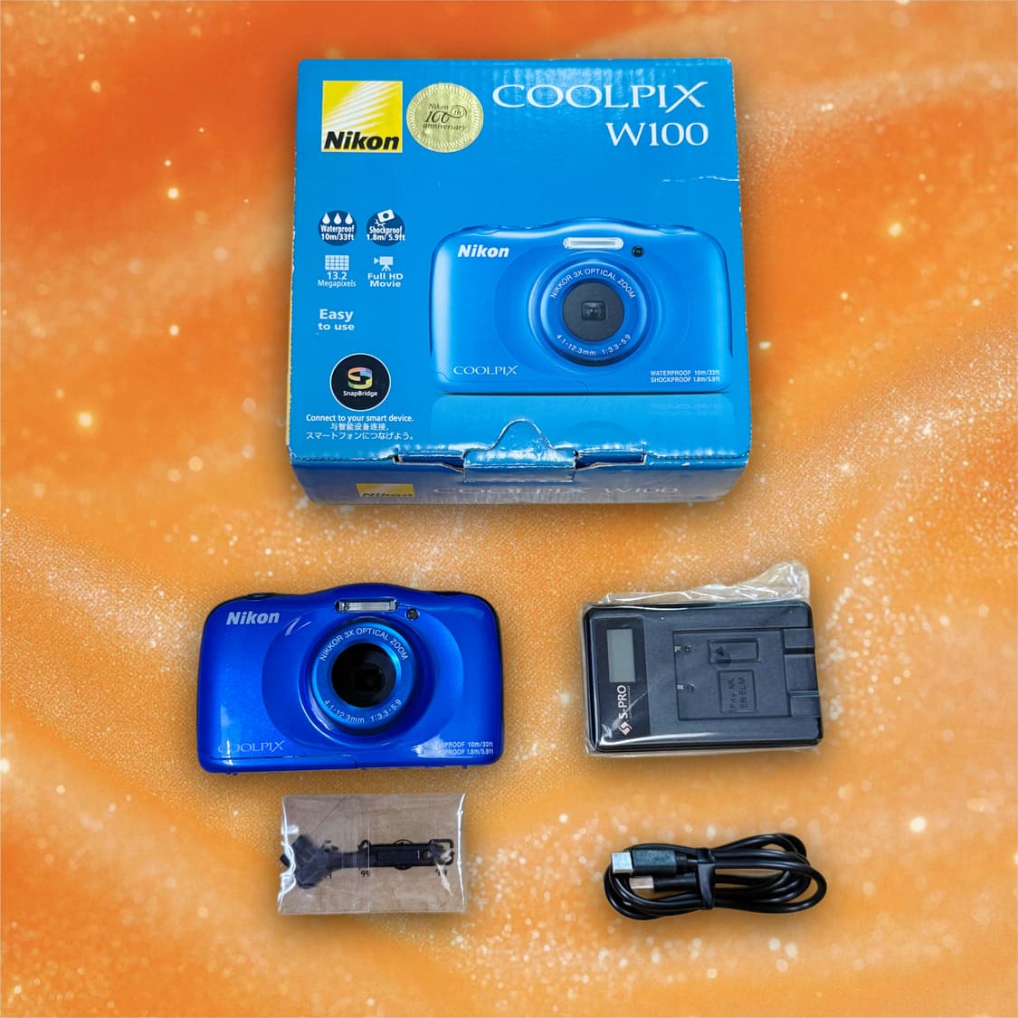 [찰스엔터픽&풀박스!] 니콘 Coolpix W100 블루 디지털카메라 상품이미지9