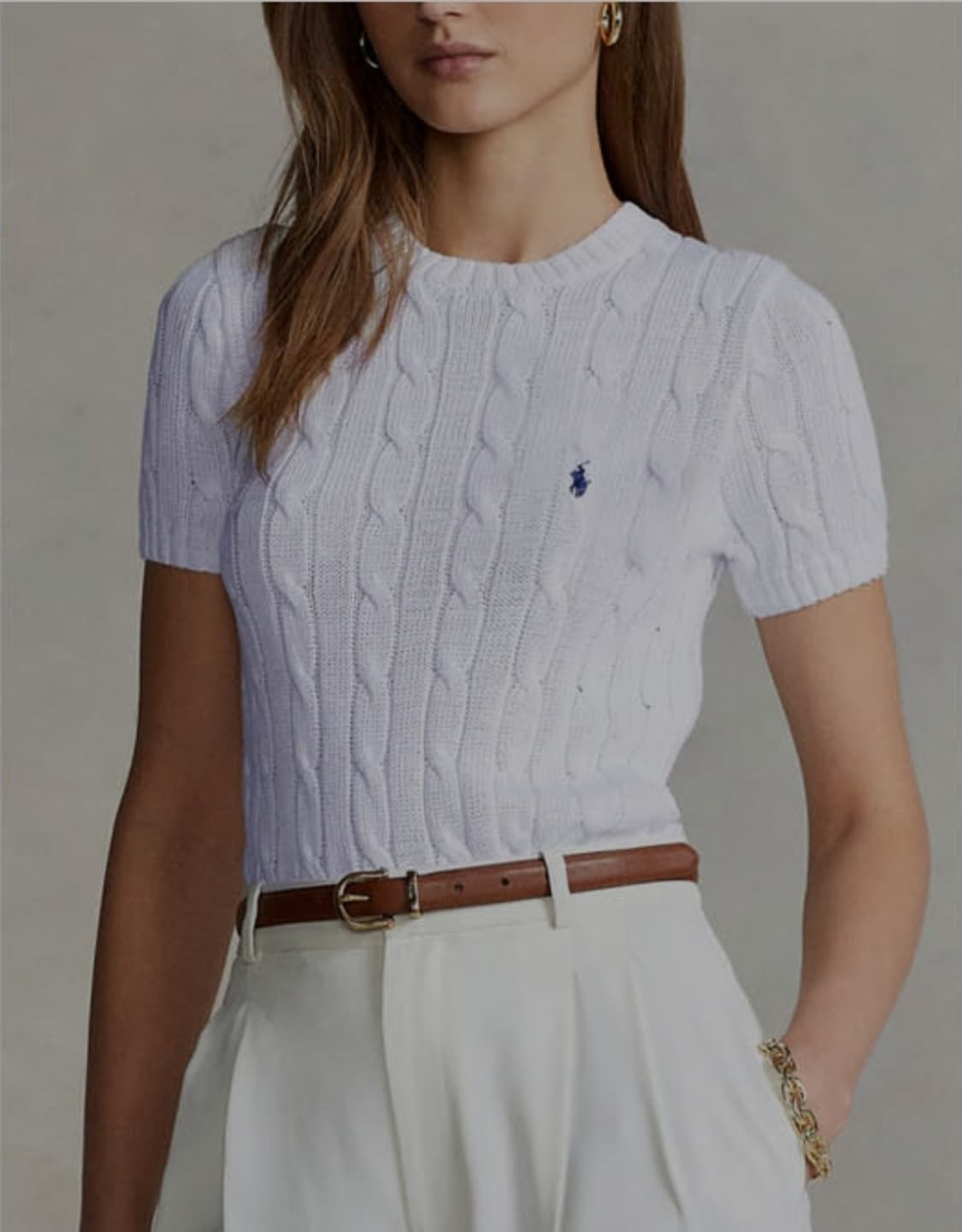 폴로랄프로렌 케이블니트 반팔 L _ 여성 상품이미지1
