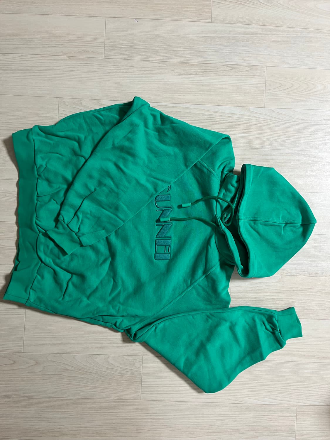 [써네이] 빅로고 후드티 _ S size (펀 그린 컬러) 상품이미지10