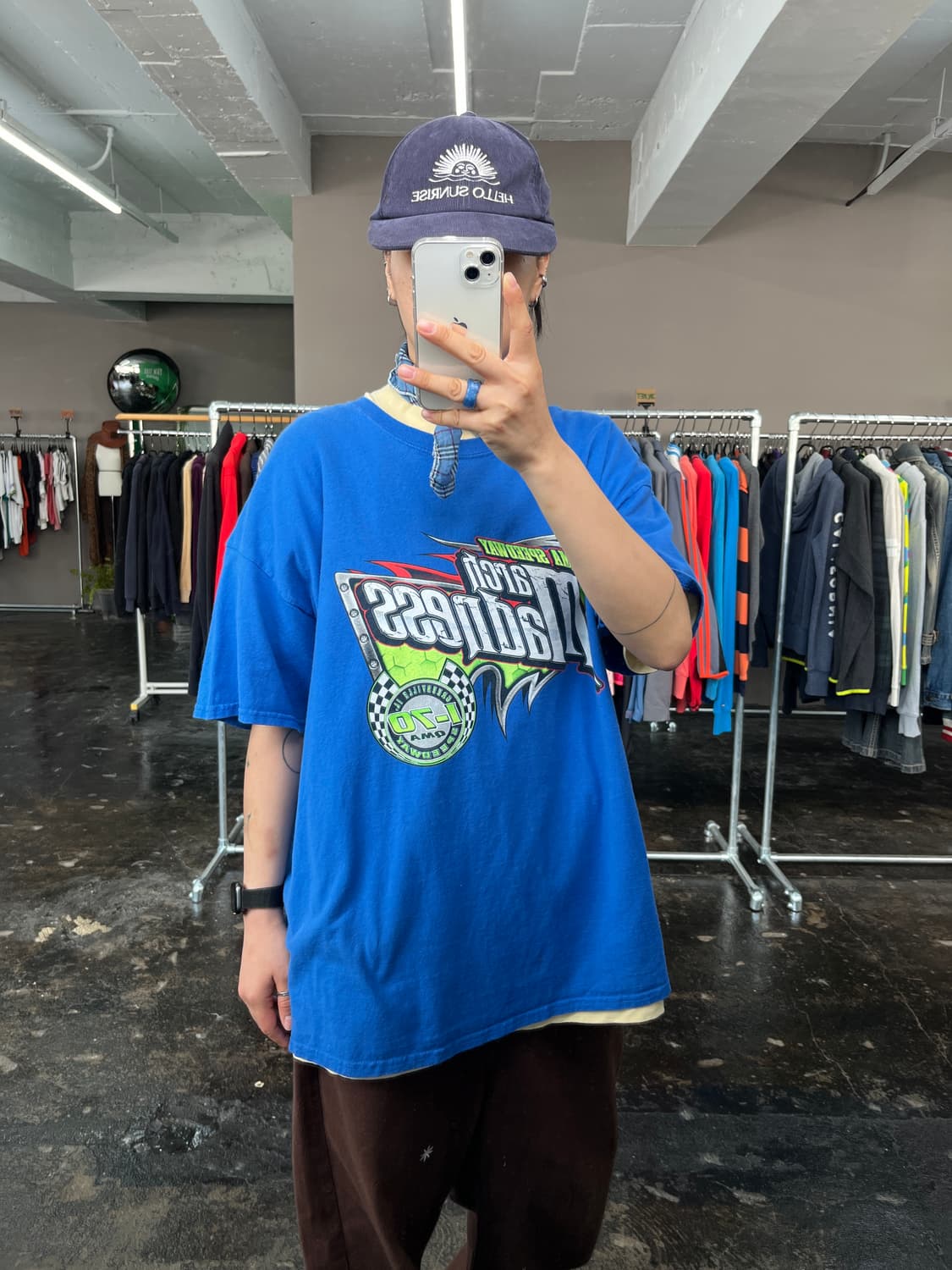 빈티지 레이싱 프린팅 반팔 티셔츠 상품이미지2
