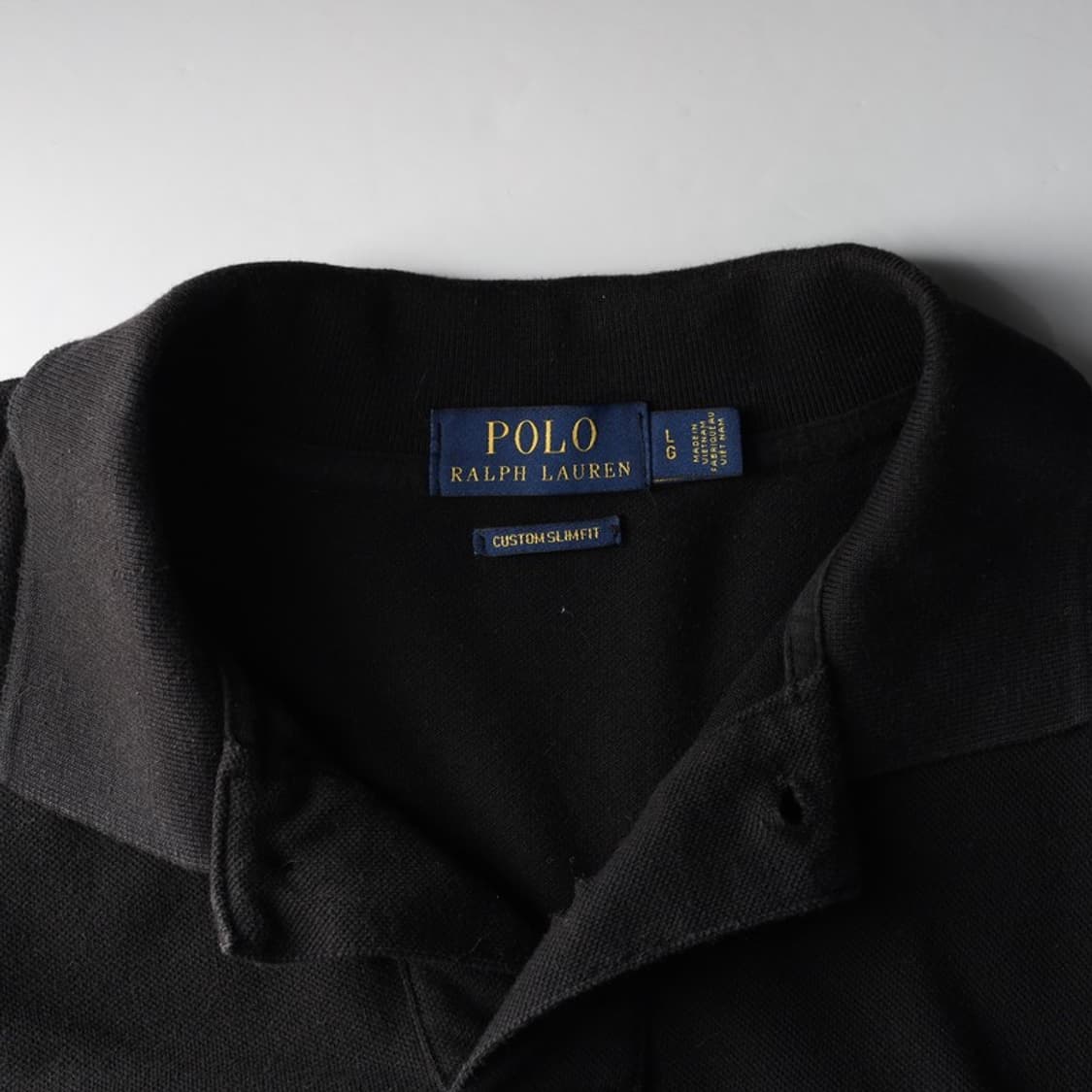 폴로랄프로렌 커스텀슬림핏 블랙 카라티 L 상품이미지5