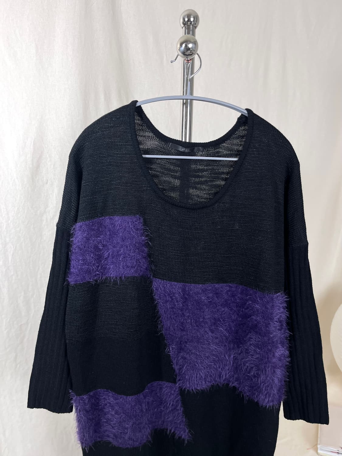 Color-Block Grid Long Sweater 상품이미지3