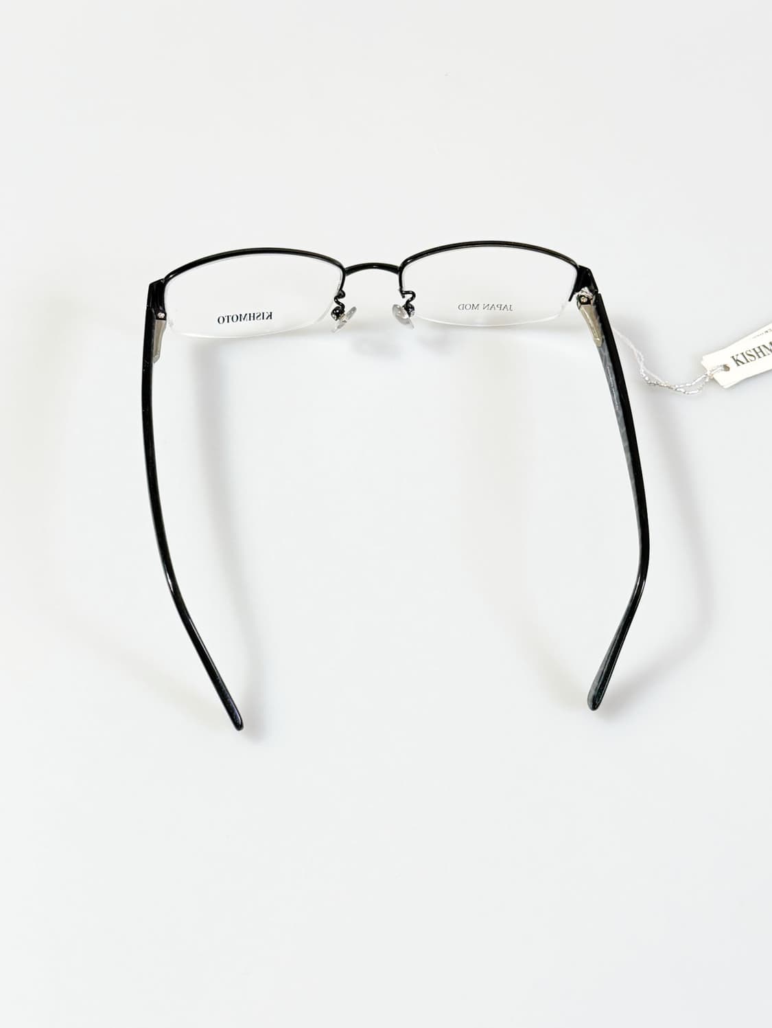 KISHIMOTO 반무테 스퀘어 메탈 프레임 빈티지 안경 상품이미지5