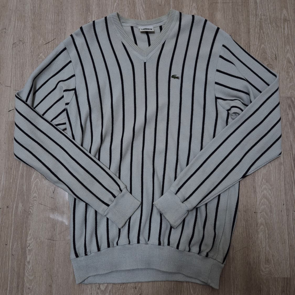 라코스테 브이넥 스트라이프 니트 (5) 상품이미지1