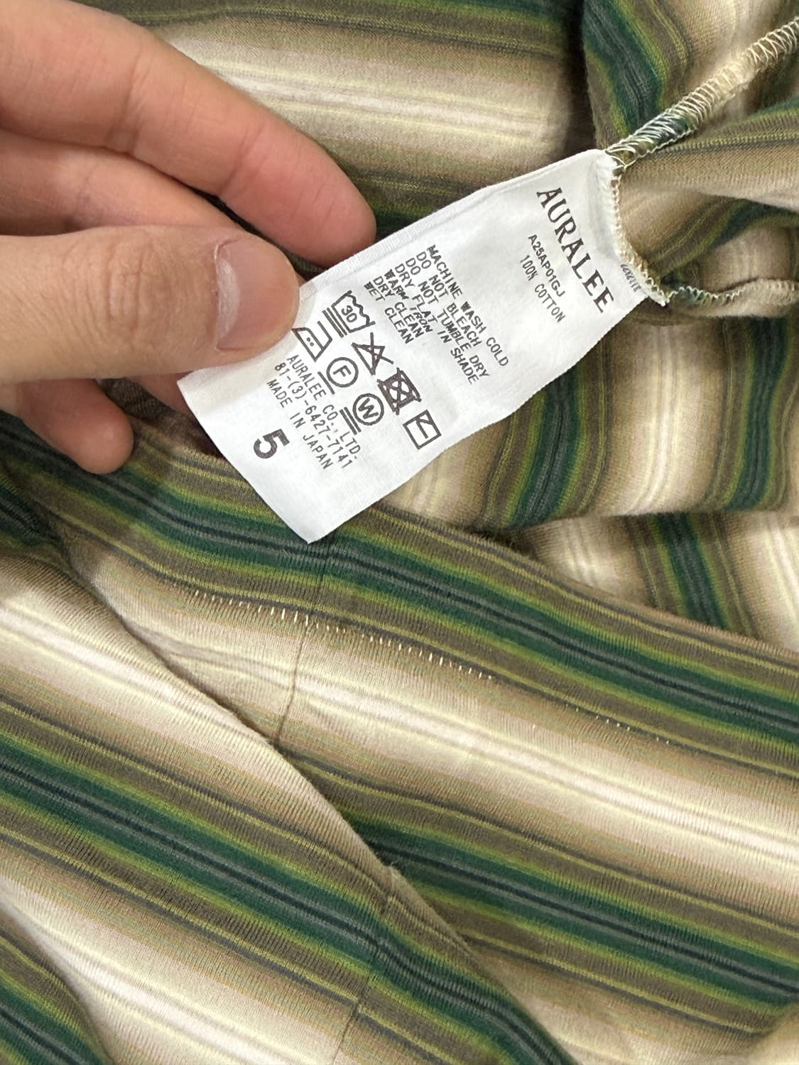 AURALEE — Gradient Stripe Jersey L/S Tee 상품이미지3