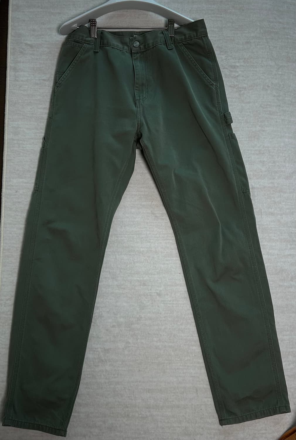 칼하트윕 싱글니 카펜터팬츠 모스그린 30/32사이즈 상품이미지1