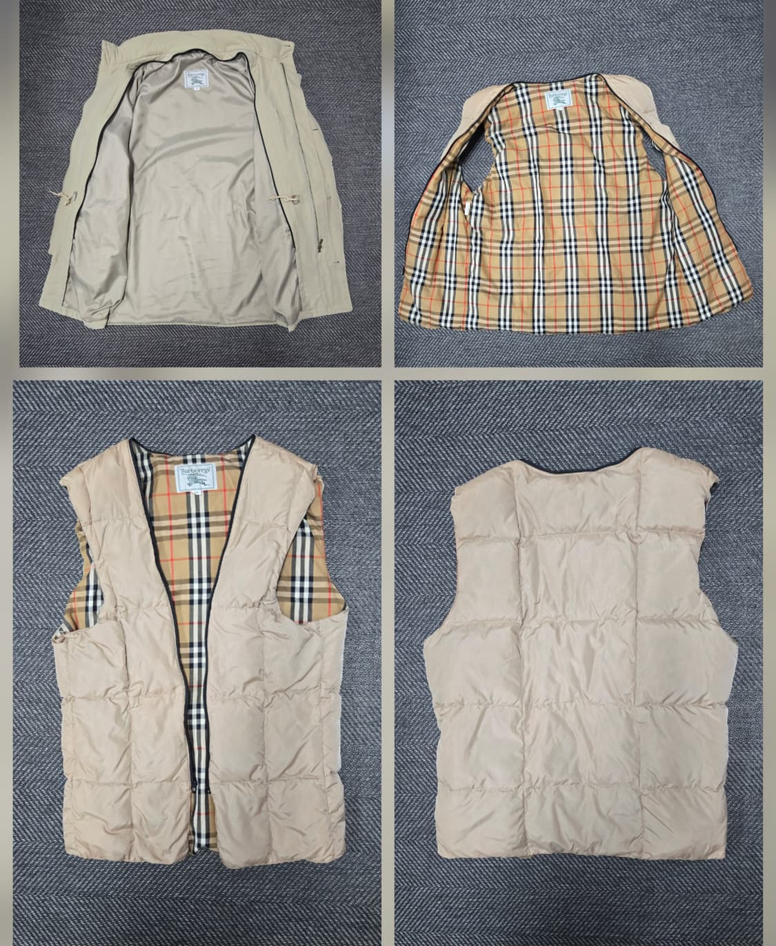 버버리 사파리 자켓  노바체크 다운내피 집업 자켓 상품이미지5