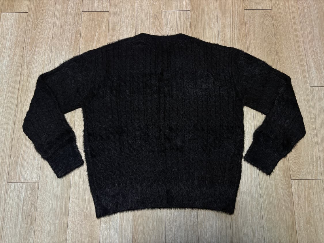 마뗑킴 케이블 헤어리 니트 풀오버 블랙 상품이미지2