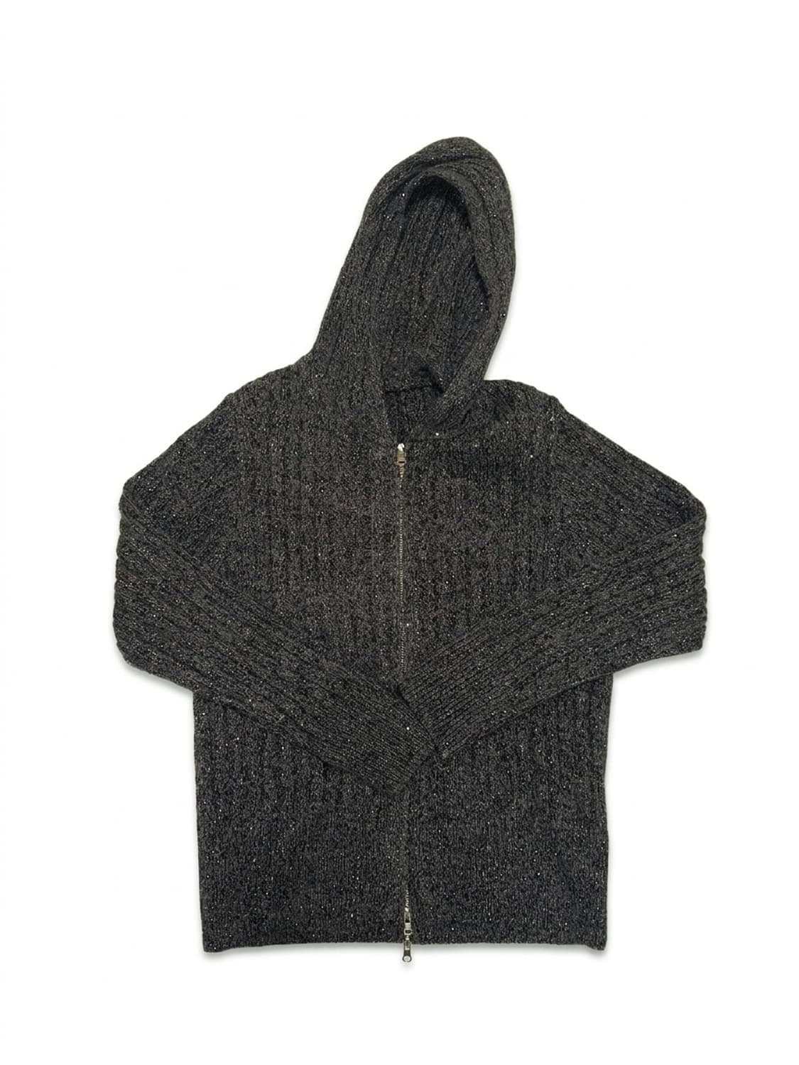 빈티지 글리터 차콜 후드집업 상품이미지1