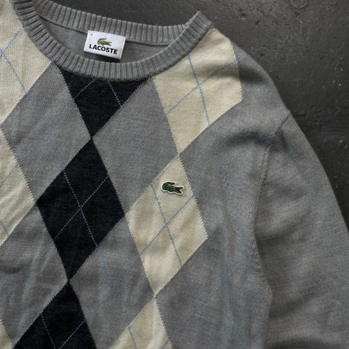 95 라코스테 아가일 니트  상품이미지2