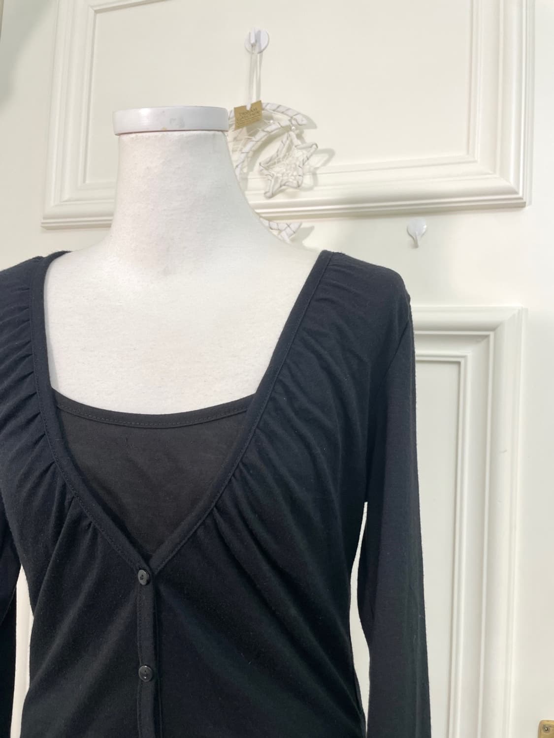 black shirring slim cardigan&basic sleev 상품이미지7