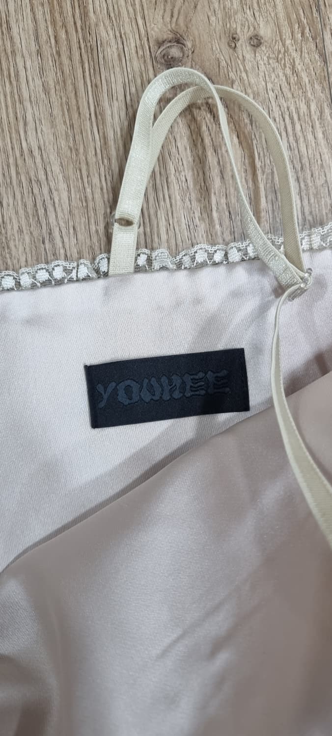 YOUHEE 유희 레터링 세틴 플레어 미니원피스 XS _ 여성 상품이미지9