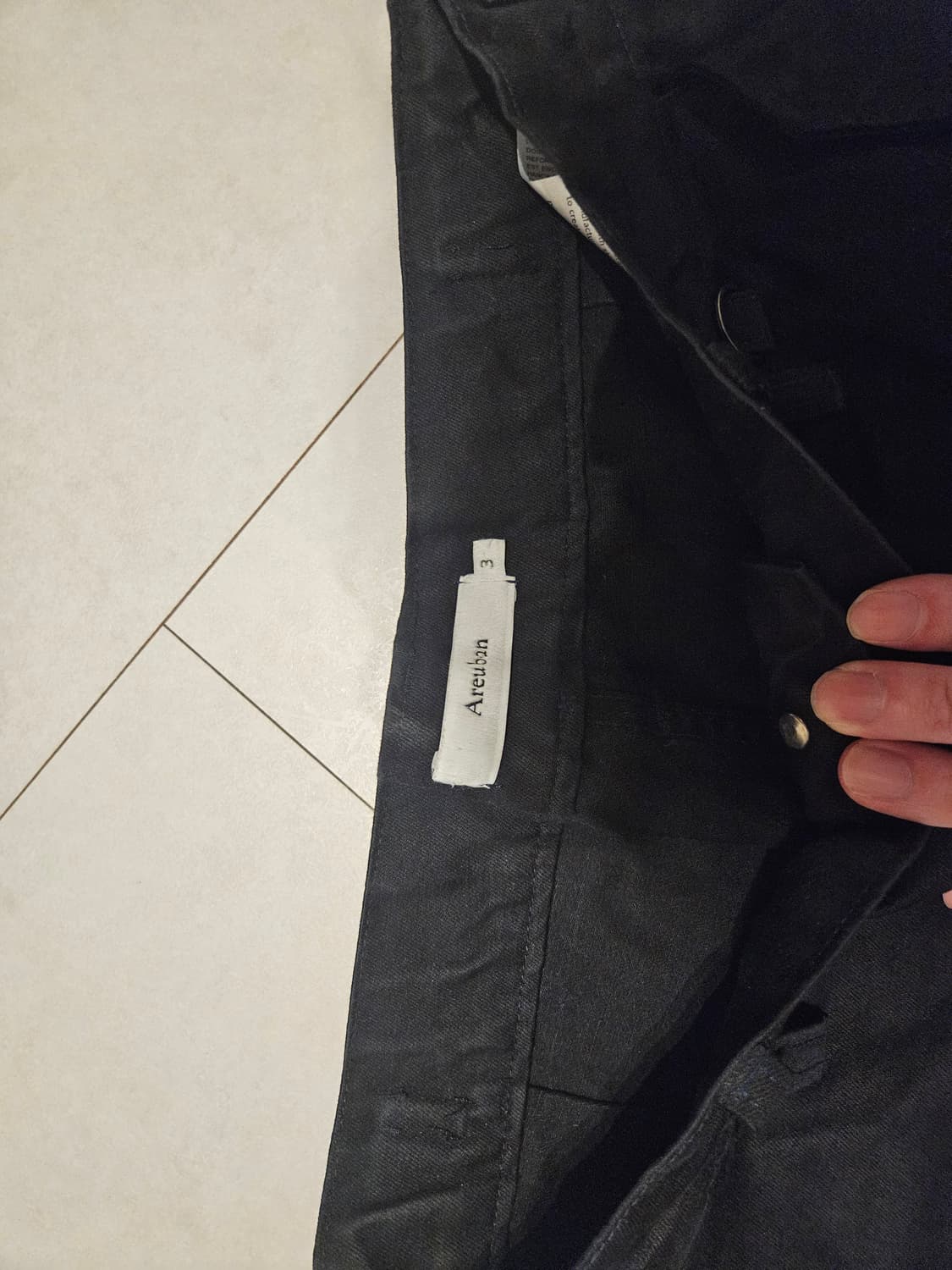 아르반 트리플 리프 커브드 팬츠 블랙 3사이즈 상품이미지4