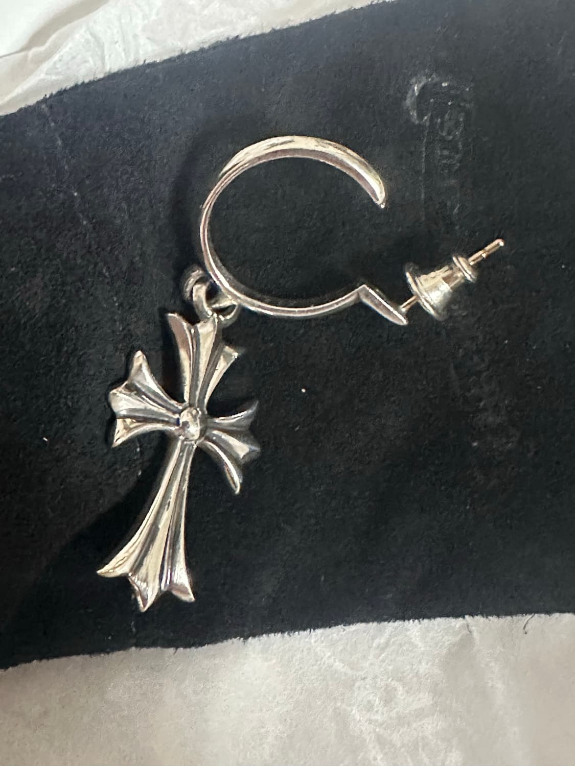 크롬하츠 타이니 ch 크로스 후프 이어링 귀걸이 피어스 상품이미지6