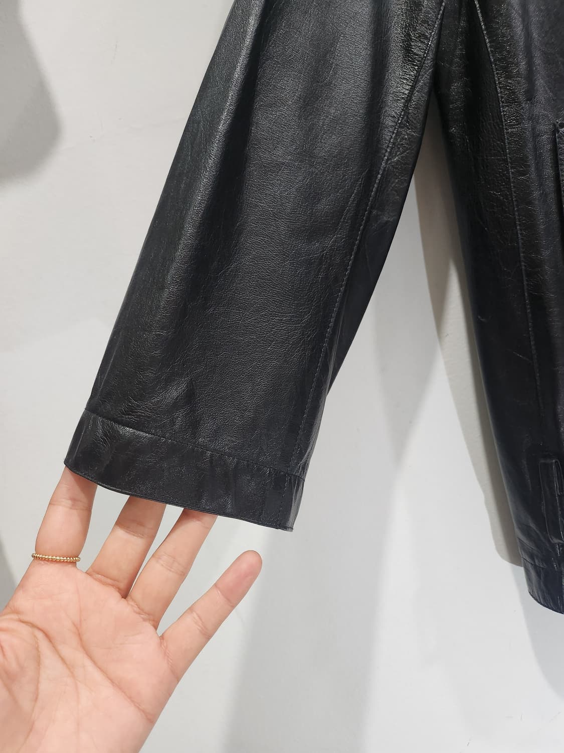 질샌더 블랙 레더 자켓 42 정품 상품이미지5