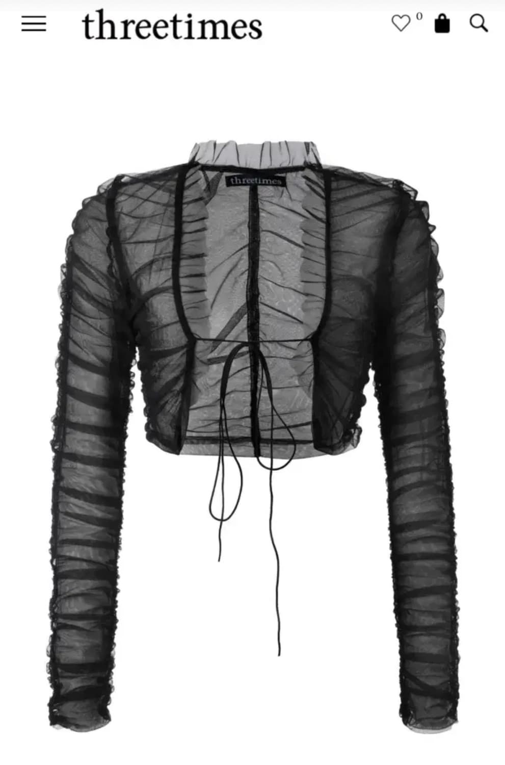 쓰리타임즈 시스루 볼레로 상품이미지1