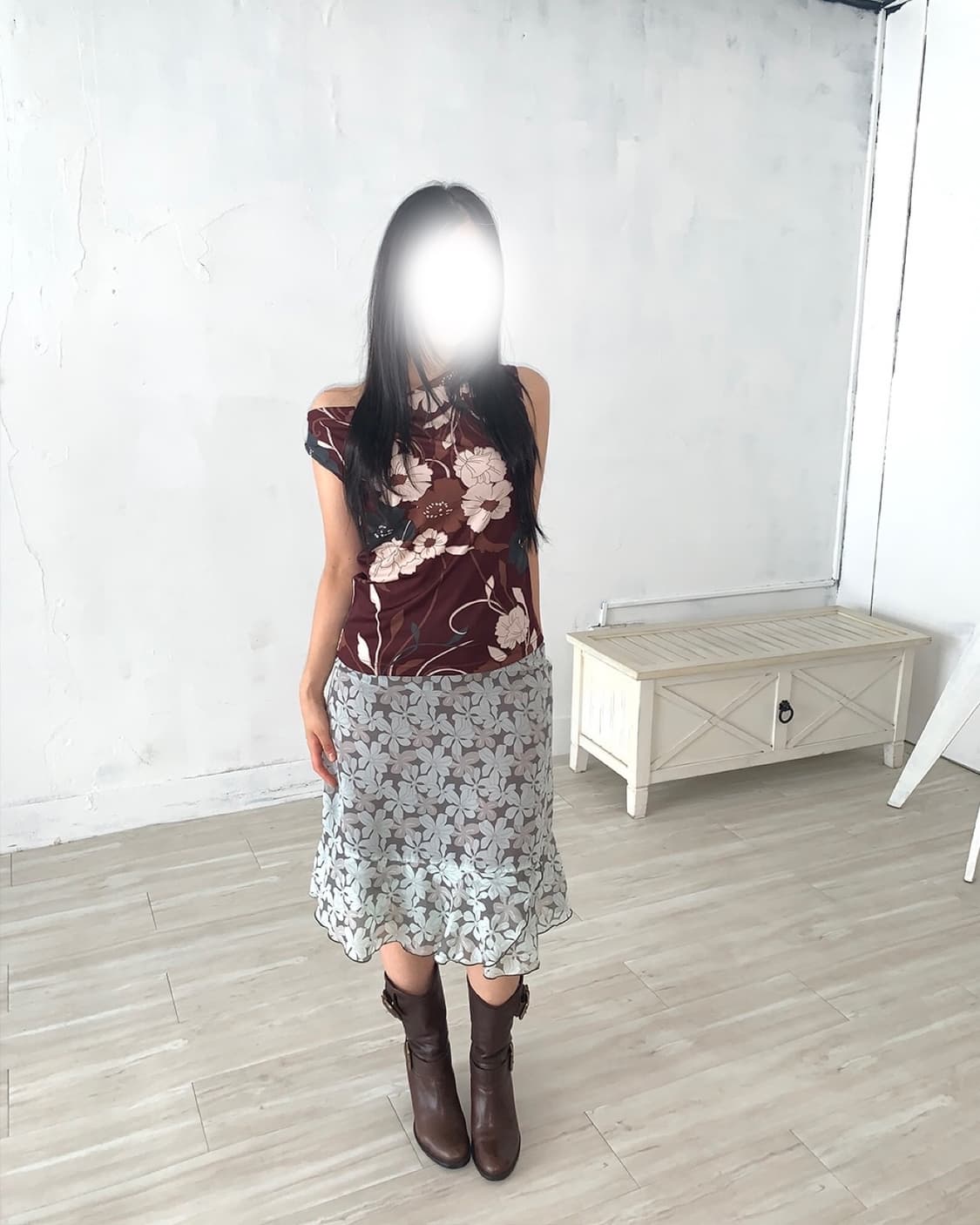 Burgundy Brown Cowl Neck Sleeveless 상품이미지7