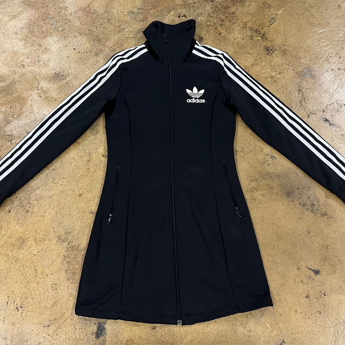 [정품/95] 아디다스 블랙 삼선 져지 원피스 트랙 자켓 b18 상품이미지3