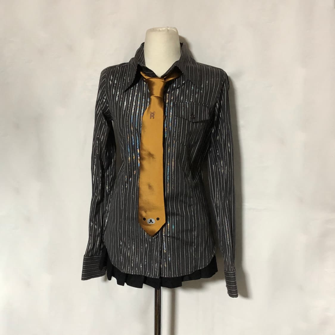 리락쿠마 실크 넥타이 브라운 상품이미지7