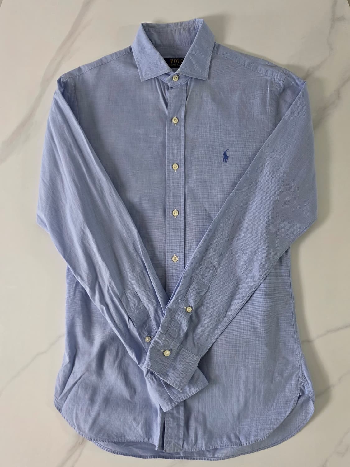 Polo Ralph Lauren / 블루 잔체크 드레스셔츠 상품이미지5