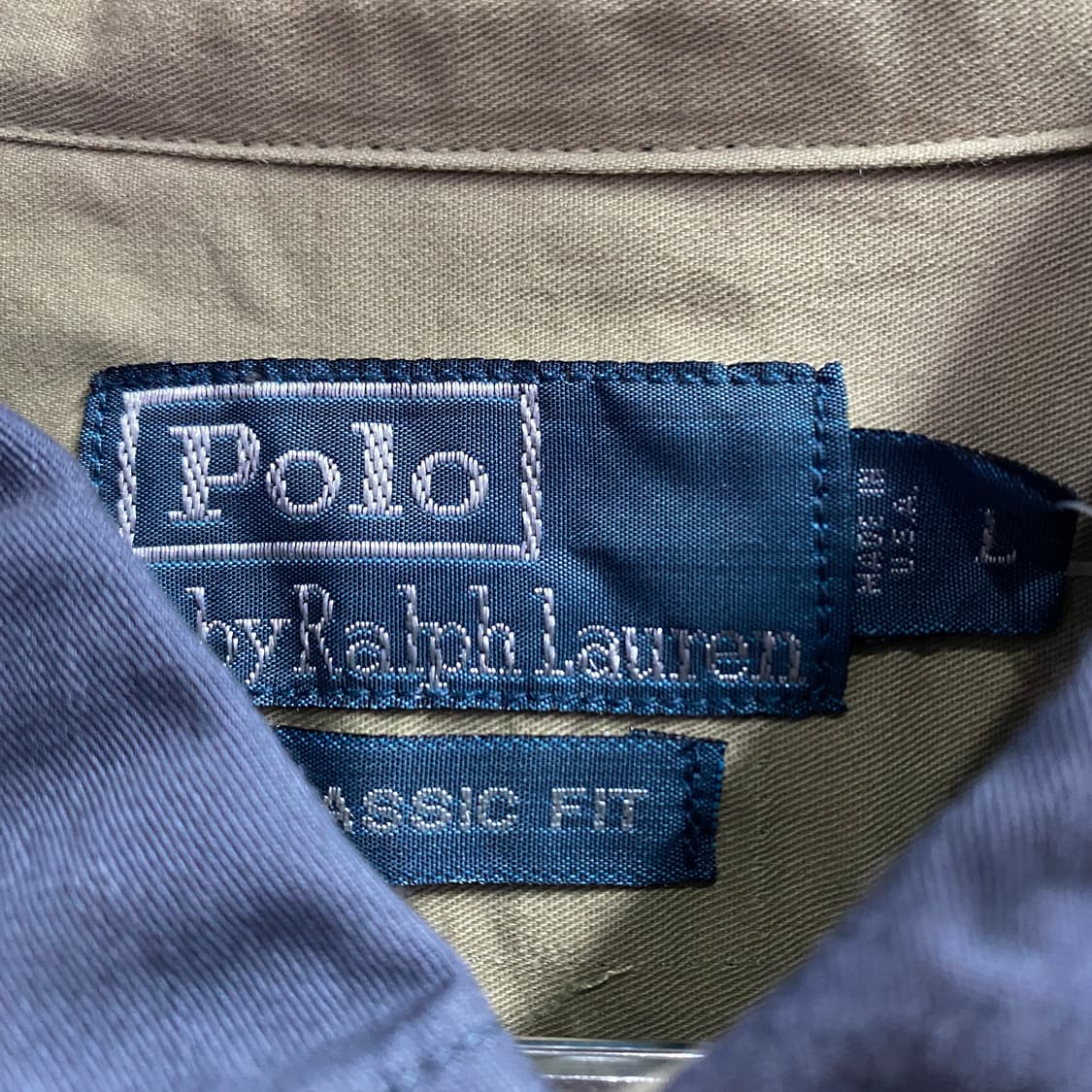 폴로 클래식핏 자수로고 딥네이비 셔츠 B3945 상품이미지4