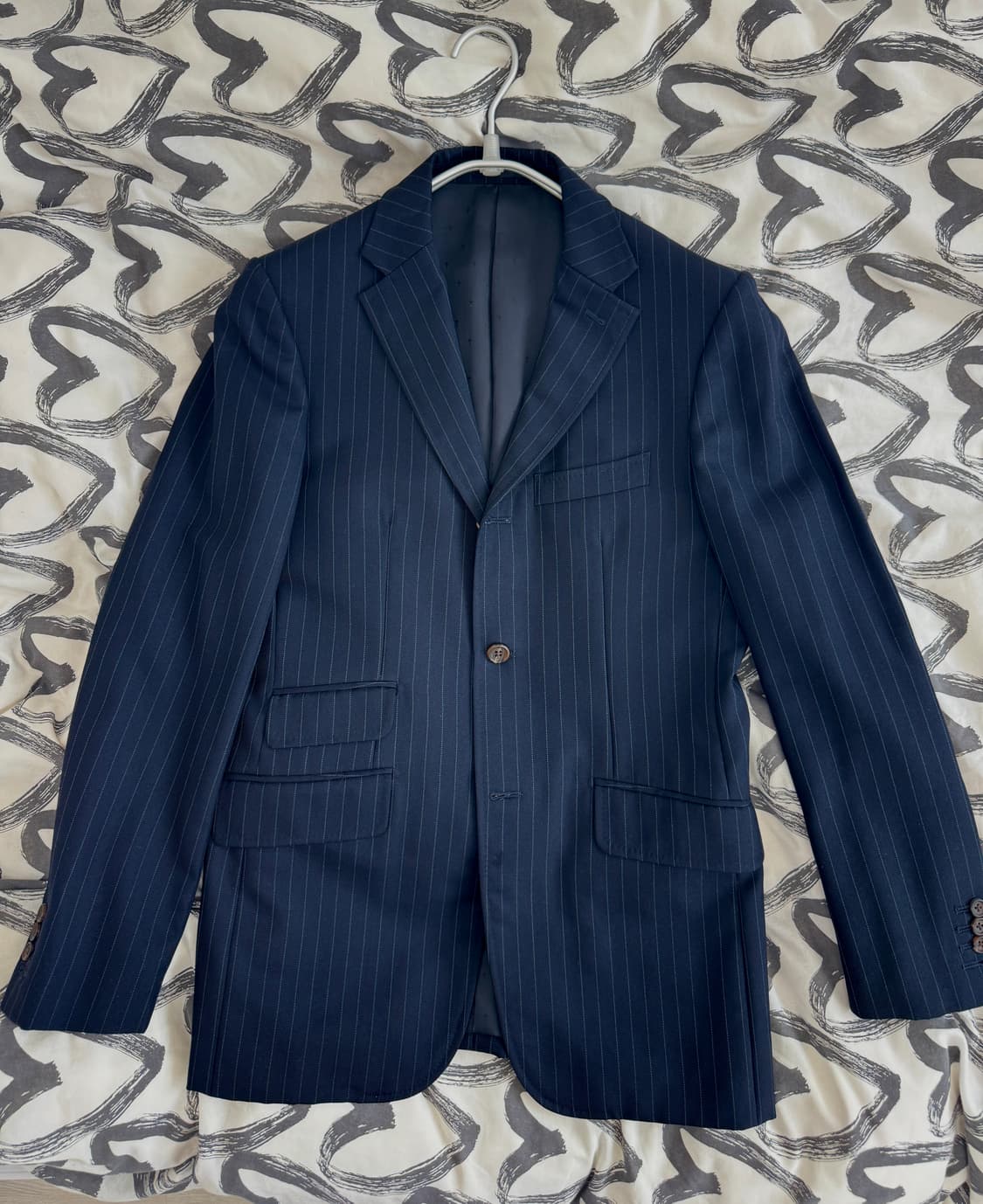 일본 타케오 키쿠치 스컬쳐 울 3버튼 더블벤트 수트자켓/슬림핏 L-XL 상품이미지1