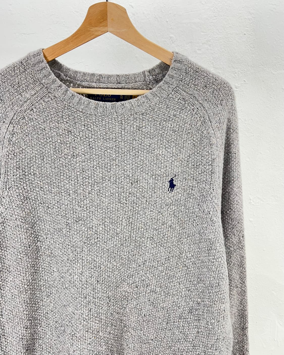 폴로 랄프로렌 그레이 울 텍스처 부클 니트 스웨터 상품이미지3