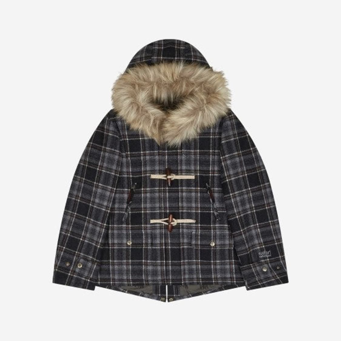 사파리스팟 1/2 REGION 레기온 체크 더플 코트 상품이미지3