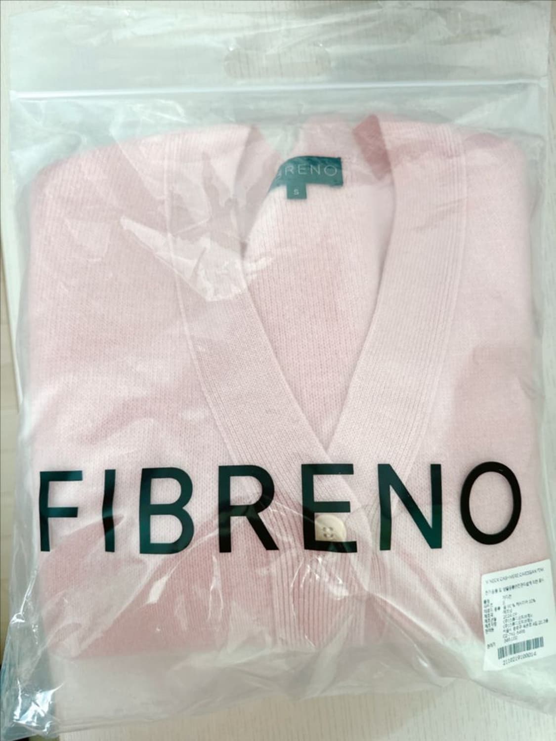 피브레노 브이넥 캐시미어 가디건 니트 핑크 s 새상품 /fibreno 베 상품이미지2