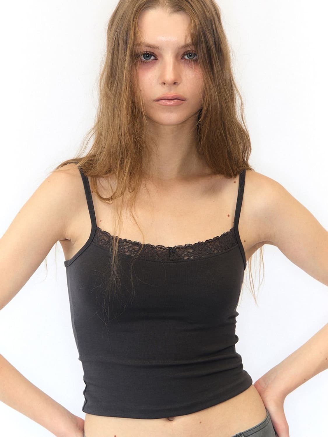 익스파이어드걸 에브리데이 레이스 탱크 차콜 상품이미지1