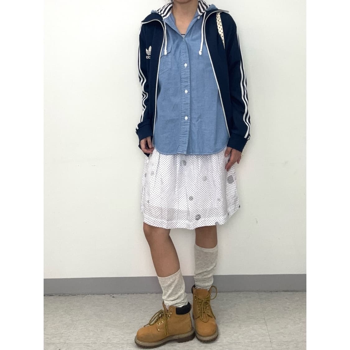 빈티지 데님 후드 셔츠 상품이미지2