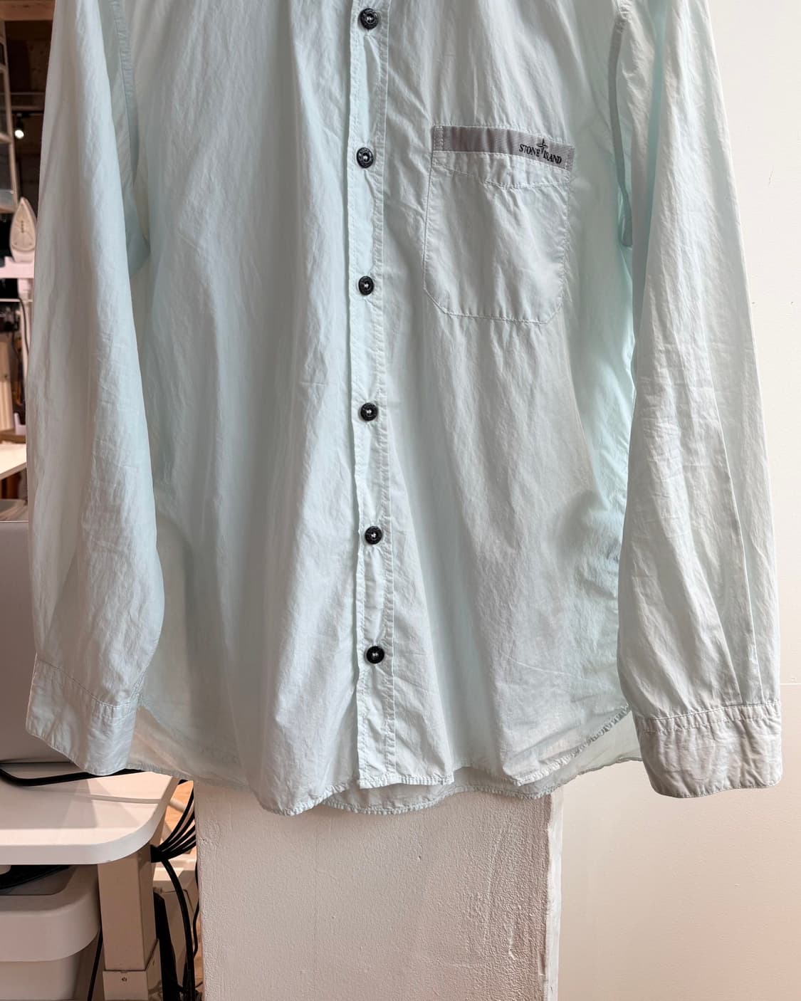 스톤아일랜드 라이트 블루 원포켓 셔츠  상품이미지6