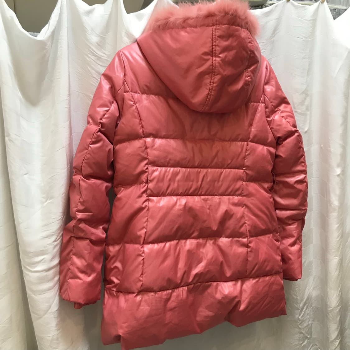 Soup 로걀 라떼갸루 하구미 핑크퍼 구스다운 패딩 상품이미지4